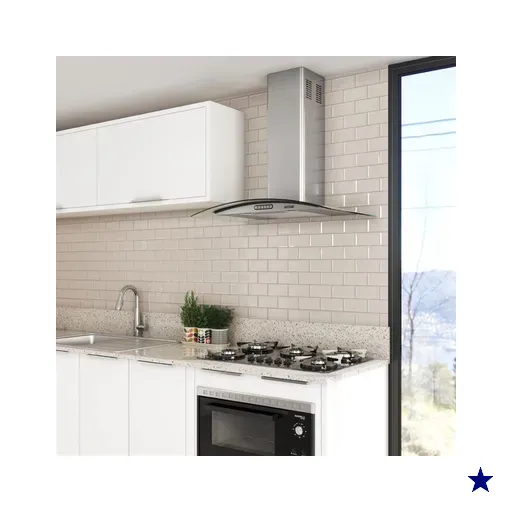 Coifa de Parede Slim 70 Cm com Vidro Curvo 220v Inox - Fogatti