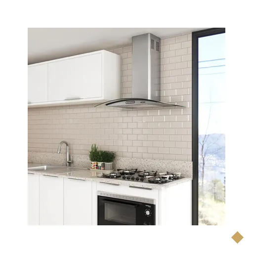 Coifa de Parede Slim 70 Cm com Vidro Curvo 110v Inox - Fogatti