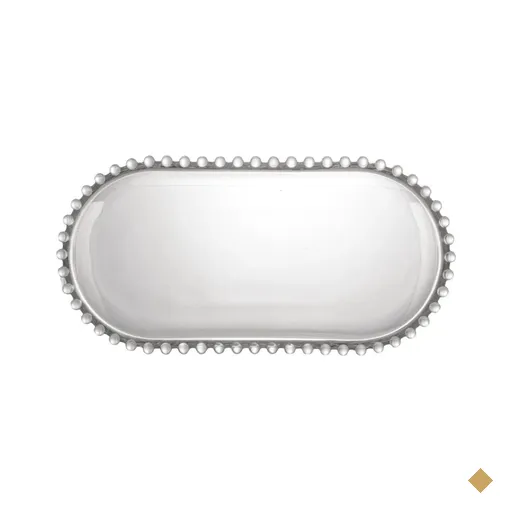 Travessa Oval Vidro 24x12cm Pearl Wolff Transparente Bandeja Servir Salada…