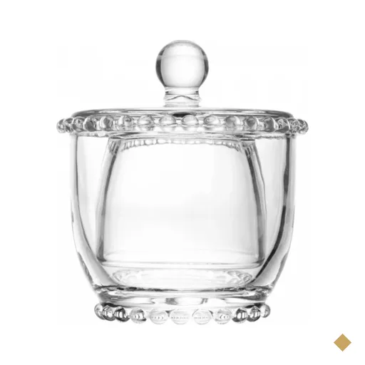 Manteigueira Francesa de Vidro com Tampa Pearl Wolff 10,5cm Porta Manteiga Mesa…