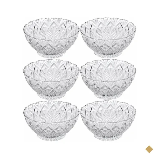 Conjunto 6 Tigelas Bowl Vidro 10x4,5cm 80ml Redondo King Lyor Decorativo…