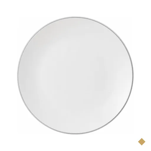 Prato Sobremesa Porcelana Branco Legacy Silver L'Hermitage 19,2cm Pratinho…