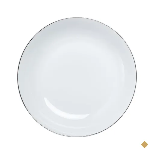 Prato Fundo 20,5cm Porcelana Branco Legacy Silver L Hermitage Sopas Caldos…