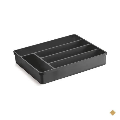 Porta Talheres Organizador Multiuso de Gaveta Separador Divisor Uz Preto