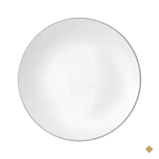 Prato Raso 27cm Porcelana Legacy Silver L Hermitage Branco Borda Prata Louça…
