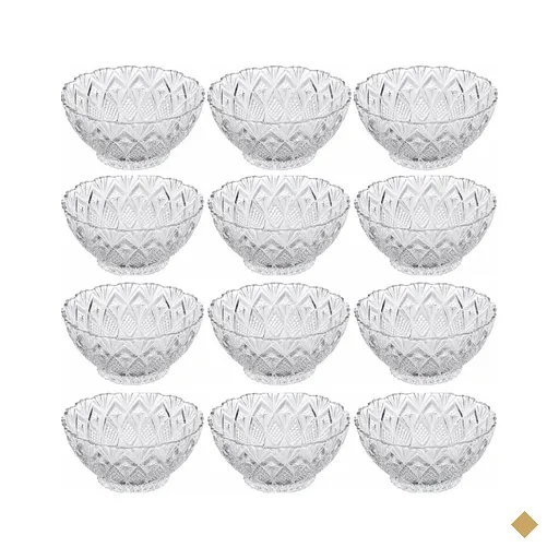 Jogo 12 Mini Tigelas Bowls Vidro 10x4,5cm 80ml Redondo King Lyor Decorativo…