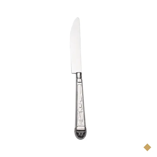 Faca de Sobremesa Aço Inox 301 Decorado 20cm Prateado Cozinha Bolo Torta Doce…