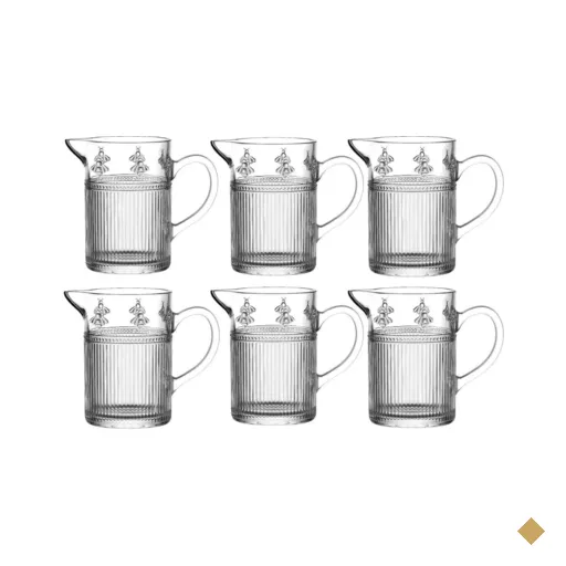 Jogo 6 Leiteiras com Bico Cristal 290ml L'Hermitage Cremeira Pequenos Voadores…