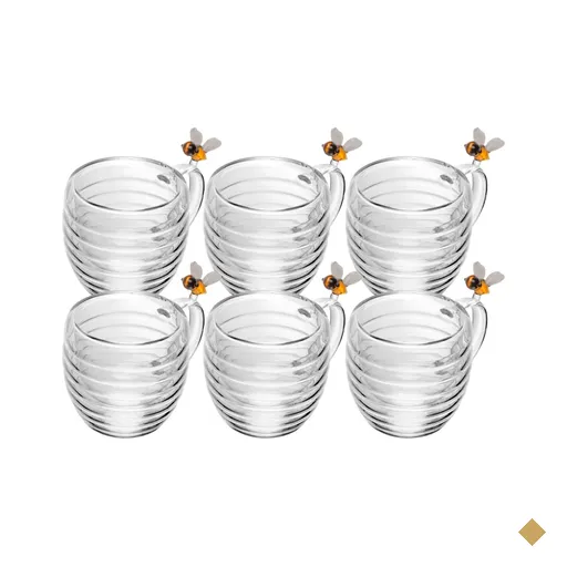 Conjunto 6 Xícaras 180ml Vidro Borossilicato Chá Café Expresso Parede Dupla…