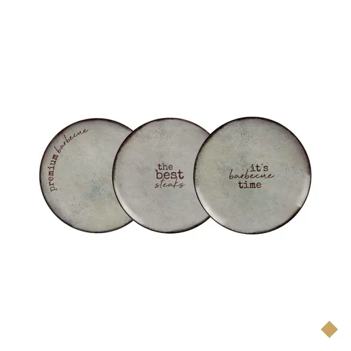Conjunto 12 Pratos Rasos Porcelana 28cm Churrasco Rustic Tramontina Sortido