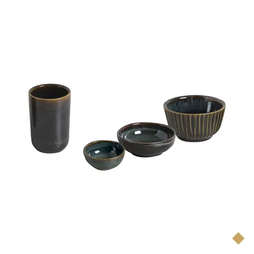 Jogo para Mesa Posta Comida Japonesa 18pçs Porto Brasil Azul Oceano Cerâmica…