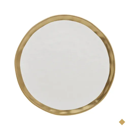 Conjunto 24 Pratos Sobremesa 21cm Porcelana Dubai Wolff Branco E Dourado…