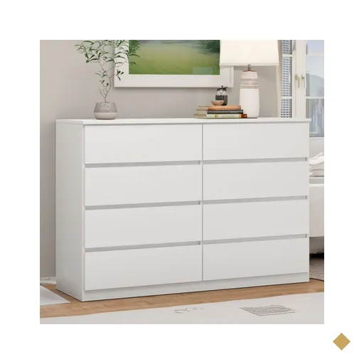Cômoda Sintra 8 Gavetas Branco - Demóbile
