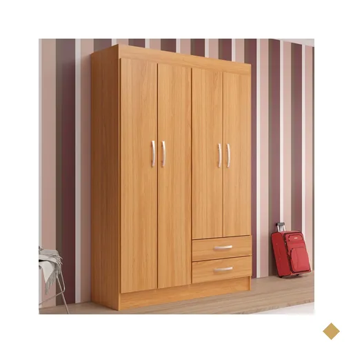 Guarda-roupa Solteiro Atalaia 4 Portas Cinnamomo - Evidencia Móveis