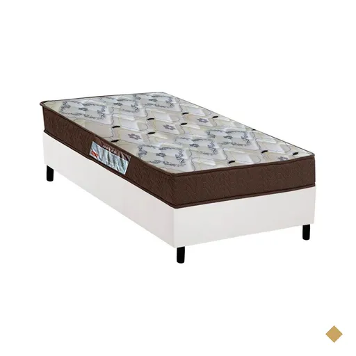Cama Box Solteiro: Colchão Espuma Ortobom D45/EP Anatômico Fort Tech ISO 150…