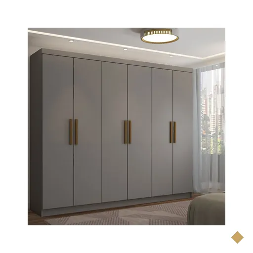 Guarda-Roupa Casal Odisseia 6 Portas 2 Gavetas Onix - Panorama Móveis