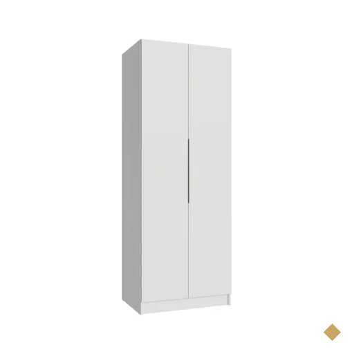 Guarda-Roupa Modulado 2 Portas 4 Prateleiras 1 Cabideiro Branco Neo Madesa