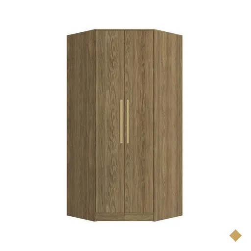 Guarda-Roupa de Canto 2 Portas Kappesberg Adapt Nogueira