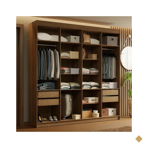 Guarda-Roupa Closet 4 Gavetas 216 cm Rustic Venus Madesa
