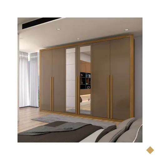Guarda-Roupa Casal Classic 6 Portas 6 Gavetas 100% Mdf com Espelho…