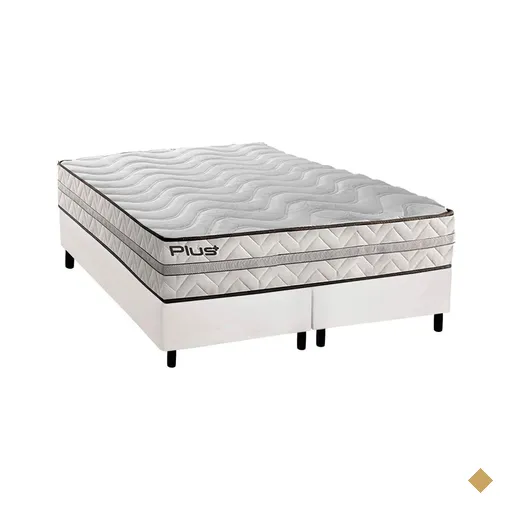 Cama Box Queen: Colchão Espuma D33 Paropas Pasquale Plus + Base CRC Corano…