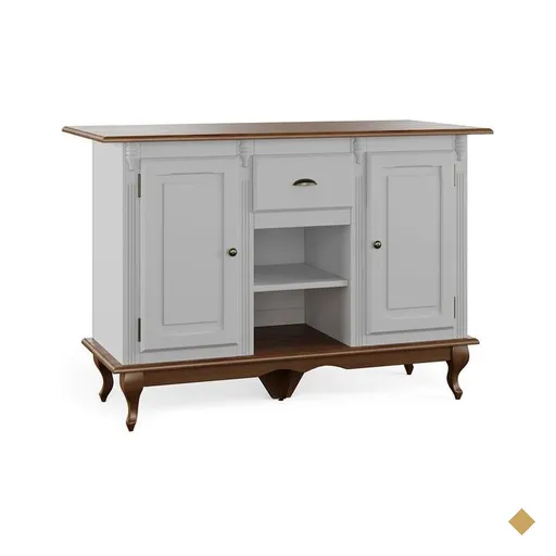 Mesa Ilha Linz Hannover, 2 Portas, 1 Gaveta - 60705