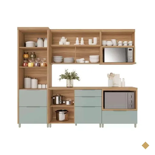 Cozinha Modulada Nesher Marquesa 5 Peças (2Aéreos+2Balcões+1Paneleiro) C5P34…