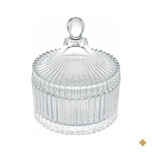 Potiche com Tampa Cristal 10,5cm Carrossel Lyor Transparente Mini Bomboniere…