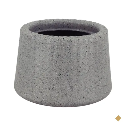 Vaso de Flor Tramontina Lótus 12,5cm Granito Cor Pedra 600ml Suculentas…