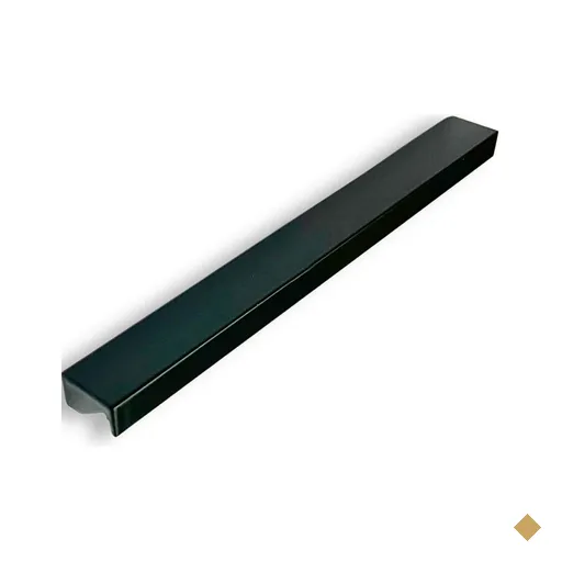 Puxador de Armário Preto 20cm Líbero Nuevo Torralba Cava Invertida Facetato