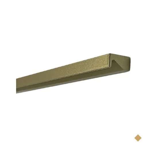 Puxador de Gaveta 20cm Dourado Sobreposto Líbero Nuovo Torralba Cava Invertida
