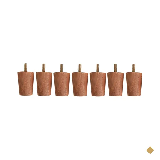 Kit 7 Pés Para Cama Box Solteiro Mel Cama Baú Casal 6cm