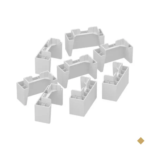 Módulo Cozinha Henn Connect Kit 8Un Pés PVC P/ Balcão de Branco-Henn