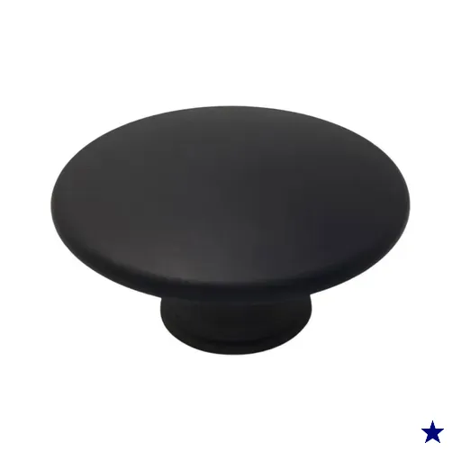 Puxador 201 Tucson Ponto Preto Fosco Para Móveis Armários e Gavetas