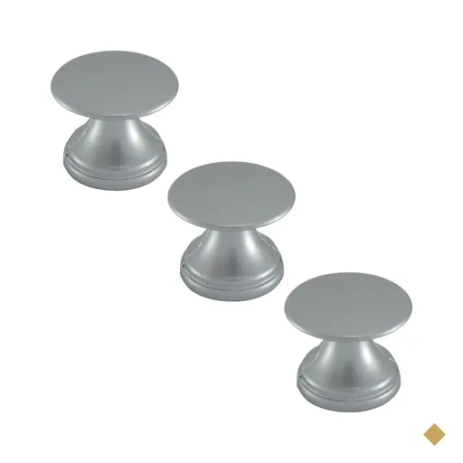 Conjunto de 3 Puxadores 199 Tucson Ponto Cromo Acetinado Para Móveis Armários…