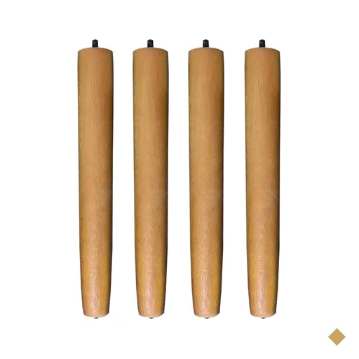 Kit 4 Pés Palito Castanho 30 cm Com Sapatas Plásticas - Pallazio