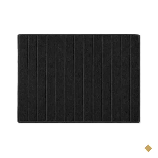 Toalha de Piso Premium Antiderrapante 100% Algodão 600g/m² 50x70cm Tessi Preto