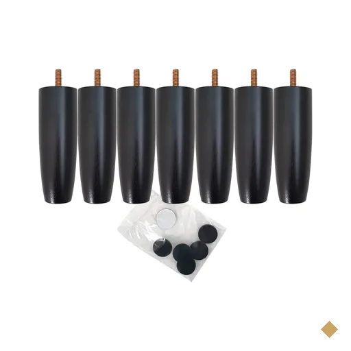 Kit 07 Pés De Madeira Para Camas Box Casal Pe De Cama 13cm Pés Para Móveis…