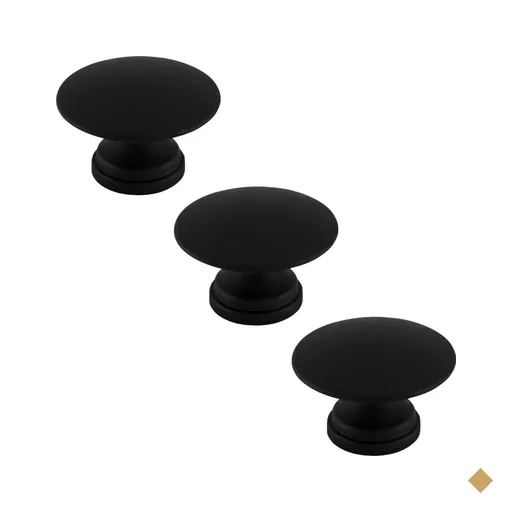 Conjunto de 3 Puxadores 200 Tucson Ponto Preto Fosco Para Móveis Armários e…