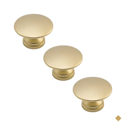 Kit 3 Puxadores 200 Tucson Ponto Dourado Para Móveis Armários e Gavetas