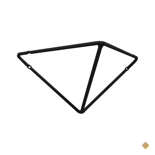 Suporte Mão Francesa Grande Triangular Prateleira Aramado Preto Fosco