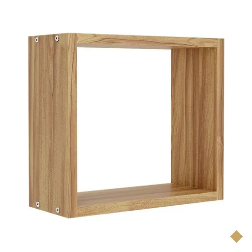 Cubo Quarto Solteiro Decorativo Amendoa - Peroba