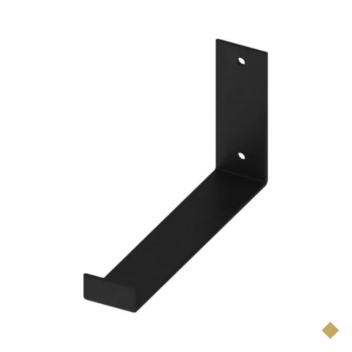 Suporte para Prateleira 25cm Mão Francesa Reforçada em L Aço Carbono Preto…