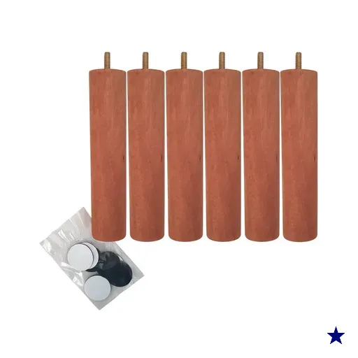 Kit 6 Pés De Madeira 20cm Pe Para Cama Box Solteiro Pés Para Móveis Pé…