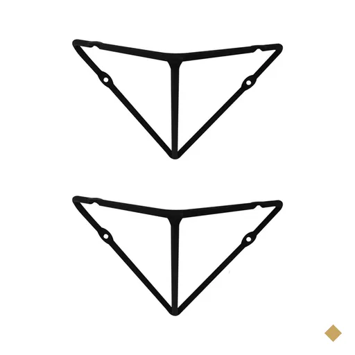 Kit 2 Mãos Francesas Triangulares Pequenas Suporte Aramado Industrial Preto…