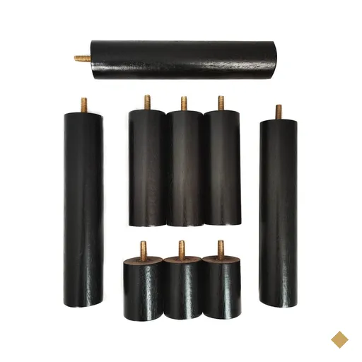 Conjunto 9 Pés Anti Refluxo De Madeira Para Cama Pés Fixos