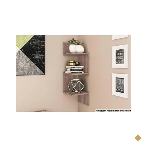 Prateleira de Quarto AM 3079 Rustico - Movelbento