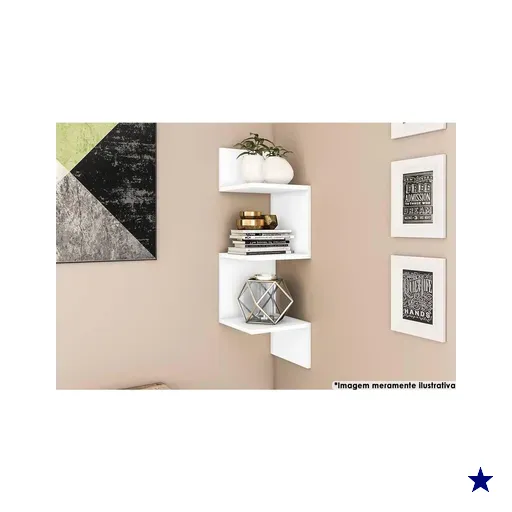 Prateleira Quarto Casal AM 3079 Branco - Movelbento