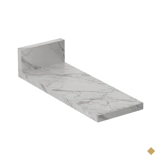 Tampo MDP 25mm para Balcão de Cozinha 20cm Multimóveis CR20420 Mármore Branco