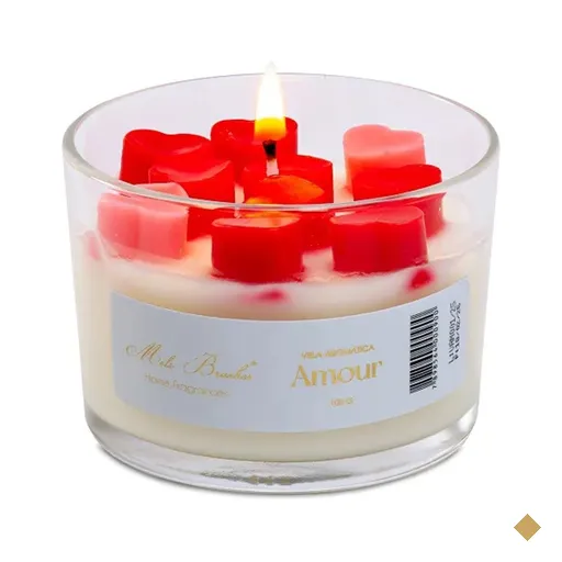 Vela Aromática Perfumada Mels Brushes 100g Amour